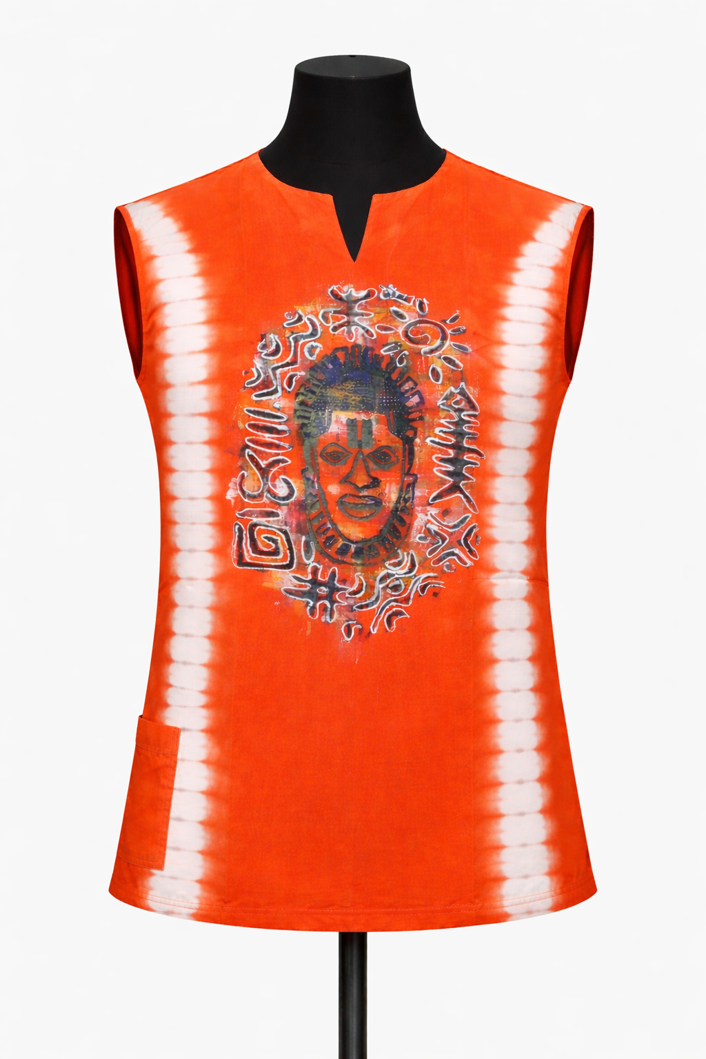 Tie and dyed tunic top